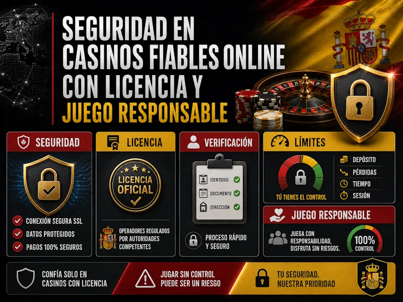 Seguridad en casinos fiables online con licencia y juego responsable