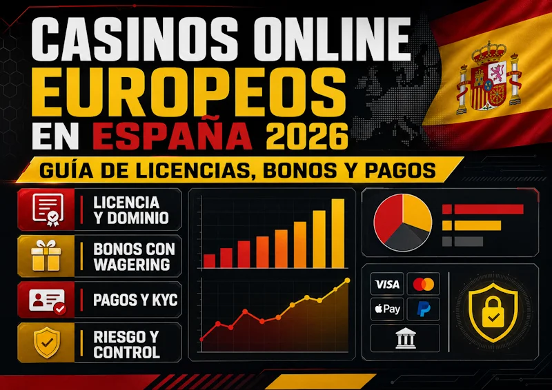 Casinos online europeos en España 2026: guía de licencias, bonos y pagos