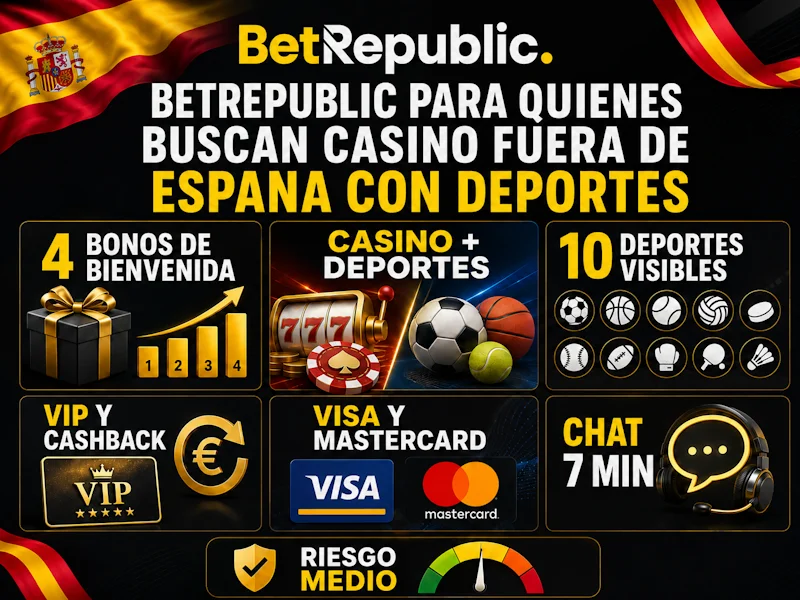 Betrepublic para quienes buscan casino fuera de Espana con deportes