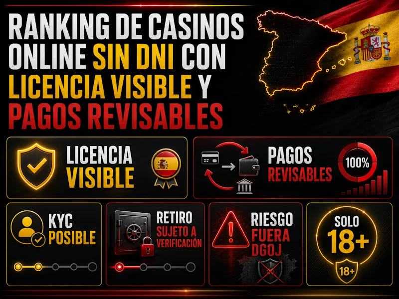 Ranking de casinos online sin dni con licencia visible y pagos revisables