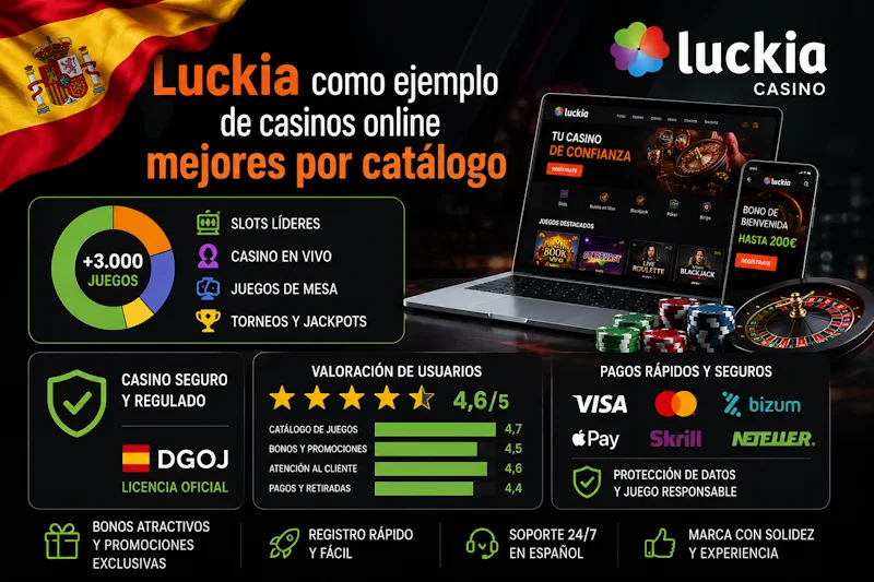 Luckia como ejemplo de casinos online mejores por catálogo