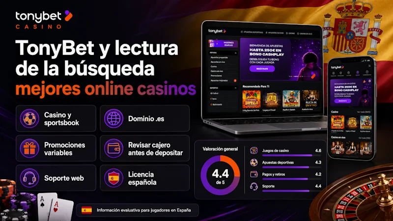 TonyBet y lectura de la búsqueda mejores online casinos